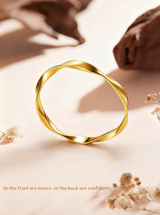 Golden Silver Möbius Strip Bracelet