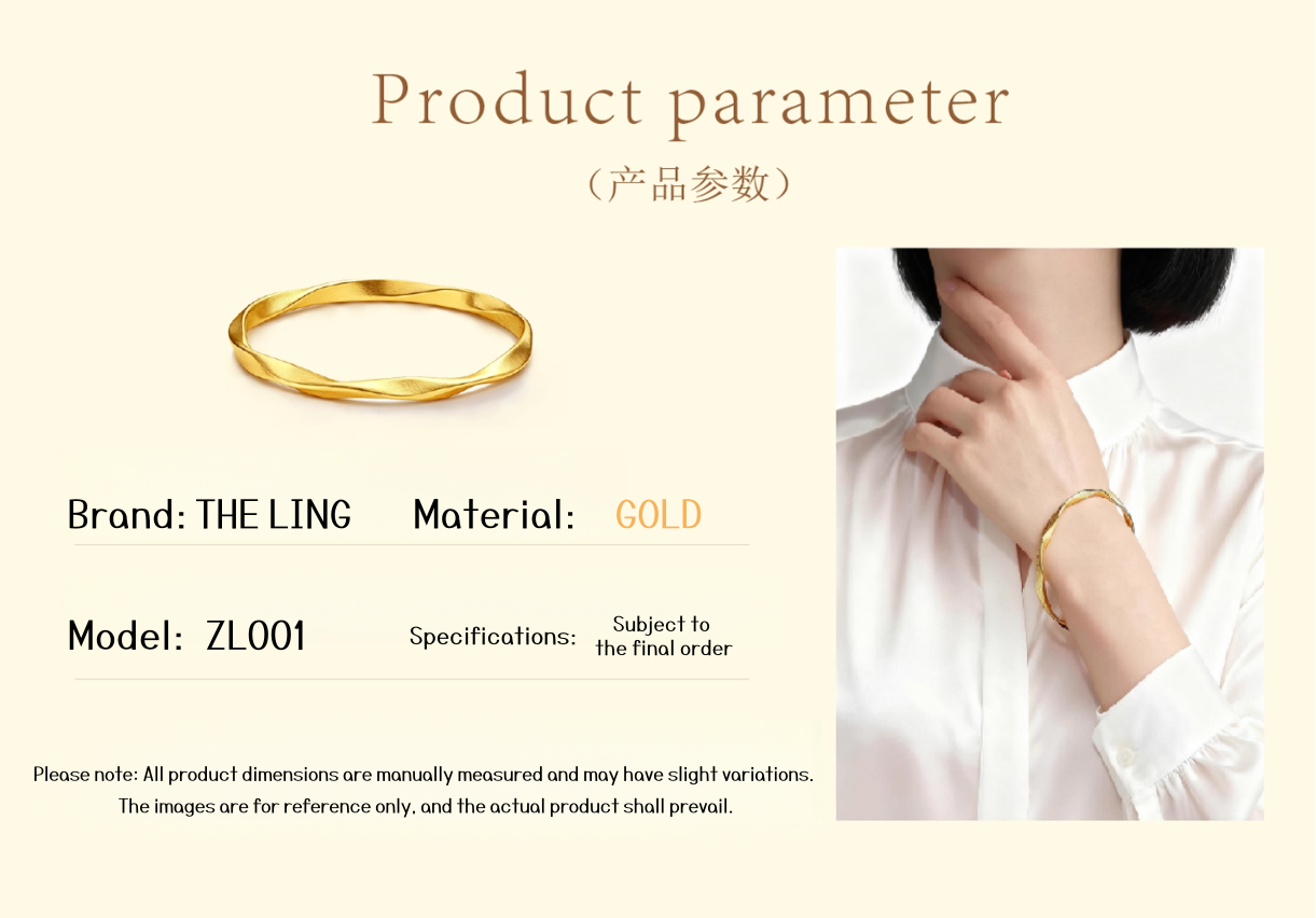 Golden Silver Möbius Strip Bracelet