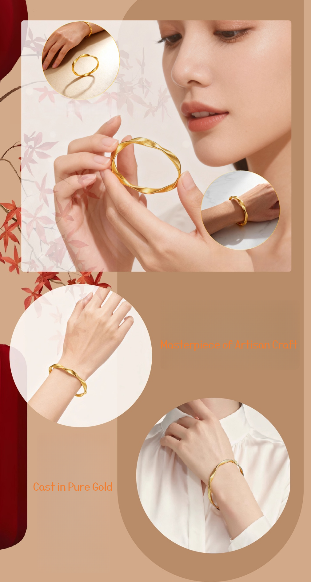 Golden Silver Möbius Strip Bracelet