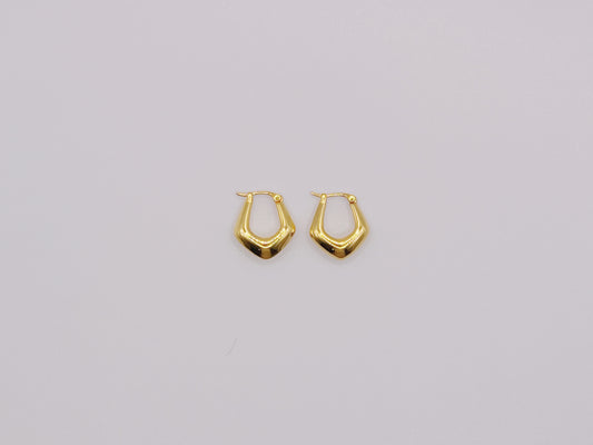 18K Gold - Star Drop Huggie Earrings