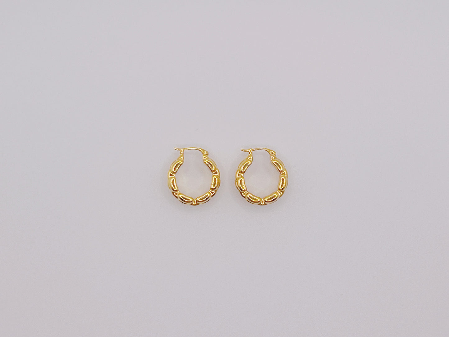 18K Gold - Interrupted Chain Stud Earrings