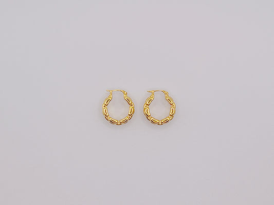 18K Gold - Interrupted Chain Stud Earrings