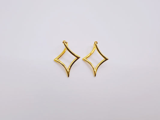 18K Gold - Star Huggie Earrings