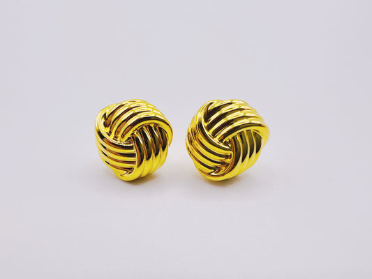 18K Gold - Pinwheel Stud Earrings