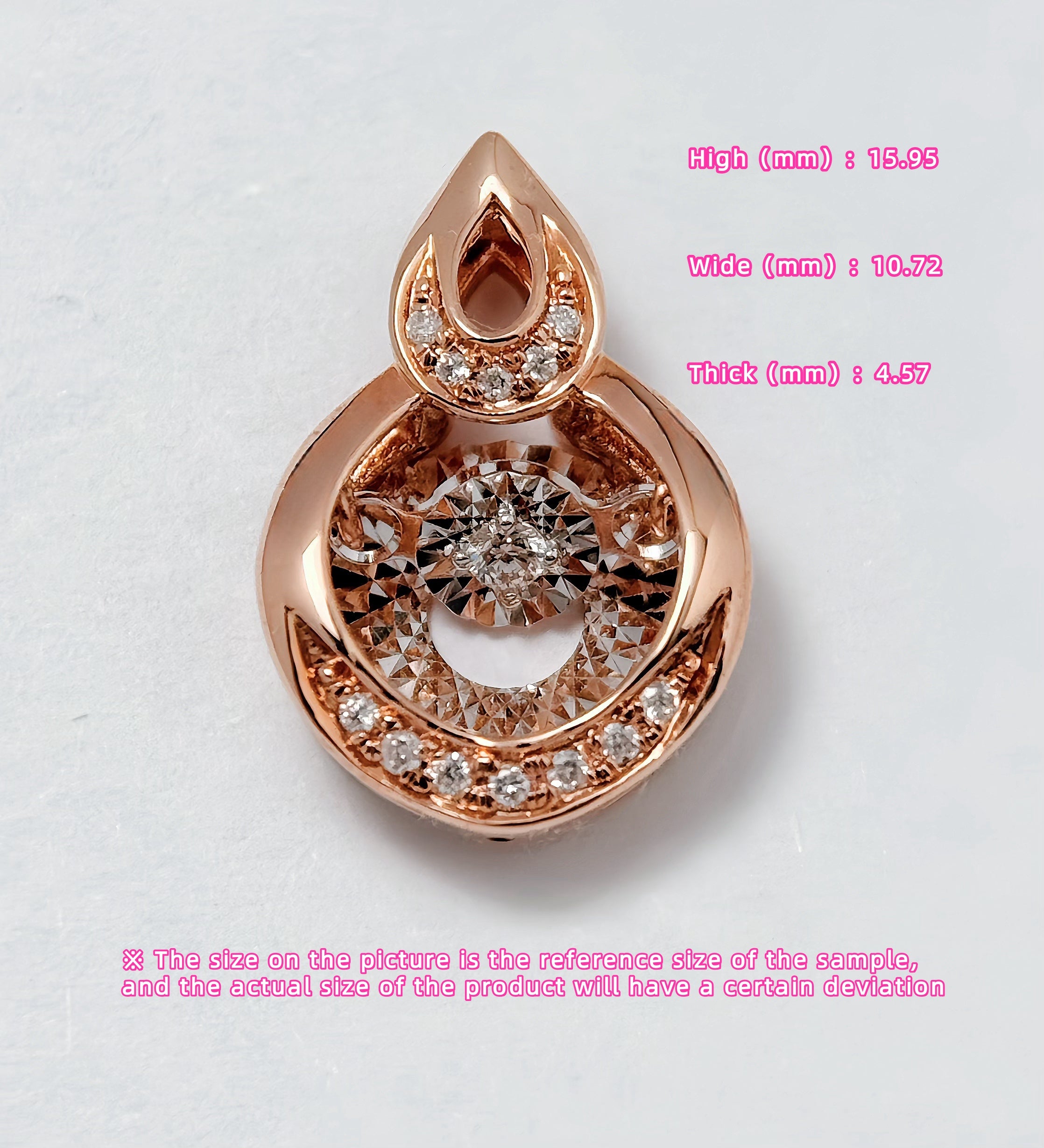 18K金灵动吊坠——ZLPL033 – The ling