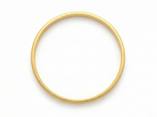 【ZLBR009】Square Narrative · Heritage Gold-Wrapped Silver Bangle