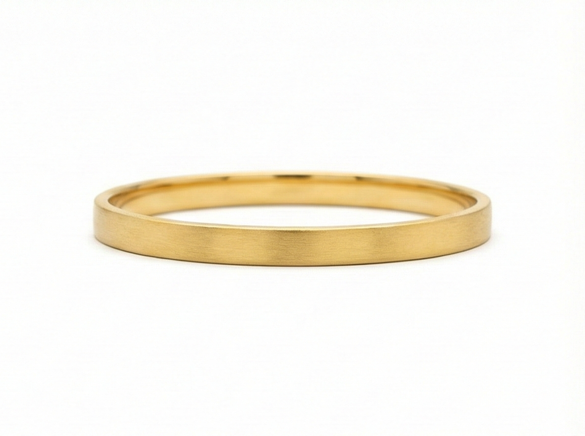 【ZLBR009】Square Narrative · Heritage Gold-Wrapped Silver Bangle