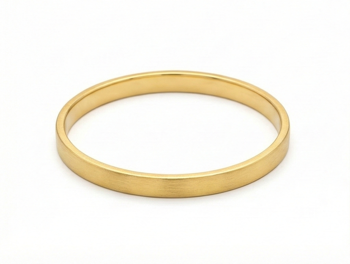 【ZLBR009】Square Narrative · Heritage Gold-Wrapped Silver Bangle