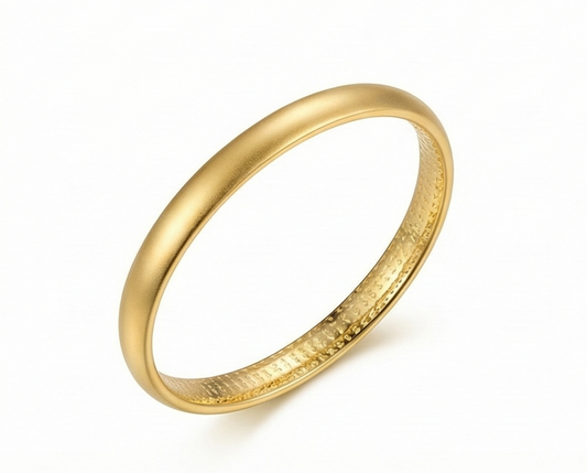 【ZLBR011】Ancient Heart Sutra Gold-Over-Silver Bangle